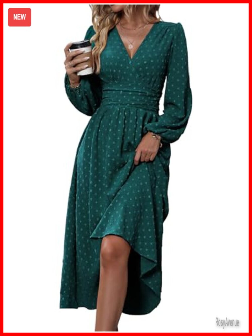 Long Sleeve Maxi Dress Formal Wedding Guest V-Neck Wrap Style